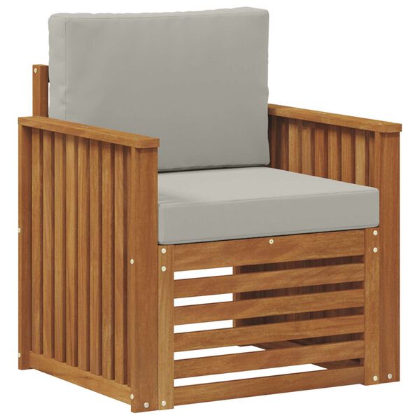 vidaXL Set vanjskih sofa Čvrsto drvo akacije i poliester Prirodna