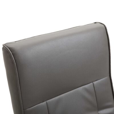 vidaXL Okretna TV fotelja od umjetne kože siva