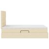 vidaXL Krevet s prostorom za pohranu s LED-om Krema 120 x 200 cm