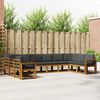 vidaXL Set vanjskih sofa s jastukom 10 pcs Prirodna i antracit