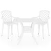 vidaXL 3-dijelni bistro set od lijevanog aluminija bijeli