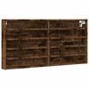 vidaXL Vitrina boja dimljenog hrasta 100x8,5x50 cm drvena