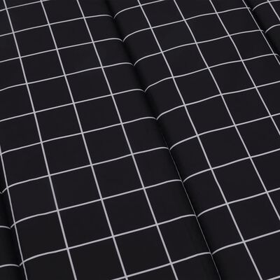 vidaXL Jastuk za ležaljku za sunčanje crni karirani od tkanine Oxford