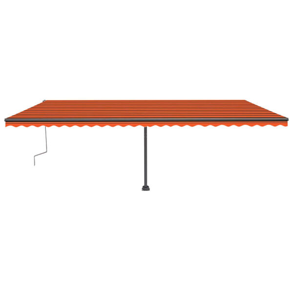 vidaXL Samostojeća tenda ručno uvlačenje 600 x 300 cm narančasto-smeđa