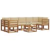 vidaXL Set vanjskih sofa s jastukom 8 pcs Prirodna i bež