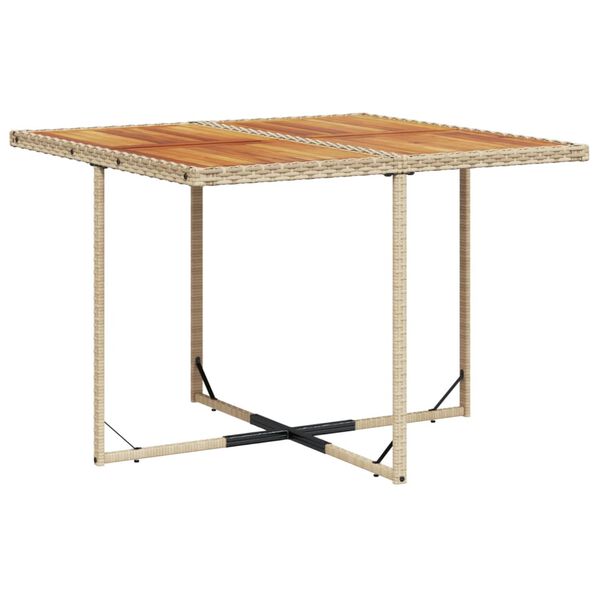 vidaXL 11-dijelni vrtni blagovaonski set od poliratana s jastucima bež