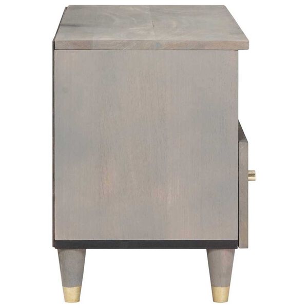 vidaXL TV ormar s ladicama Siva 70 x 33 x 46 cm Čvrsto drvo manga