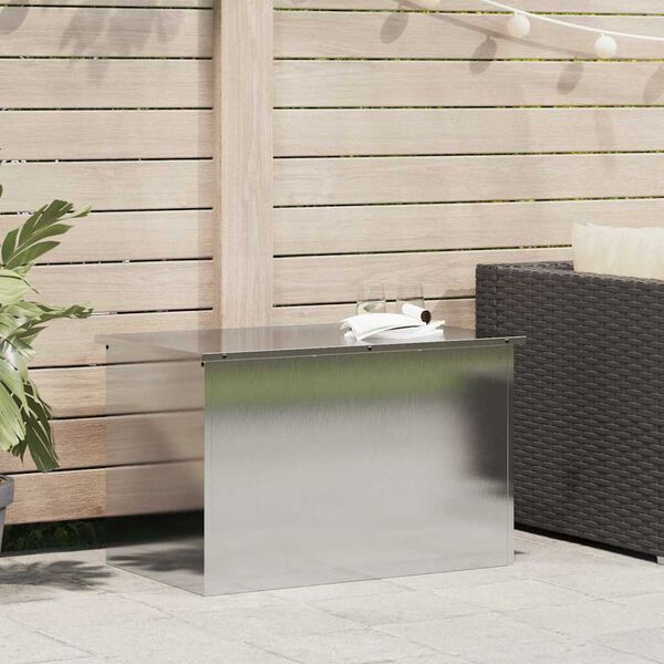 vidaXL Vanjska kutija za spremanje Srebrno 80 x 50,5 x 50 cm Čelik