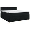 vidaXL Boxspring krevet s madracem Crna 160 x 200 cm Tkanina