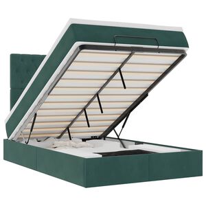 vidaXL Okvir za krevet s madracima tamnozeleni 120x190 cm bar&scaron;unasti