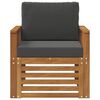 vidaXL Set vanjskih sofa Čvrsto drvo akacije i poliester Prirodna