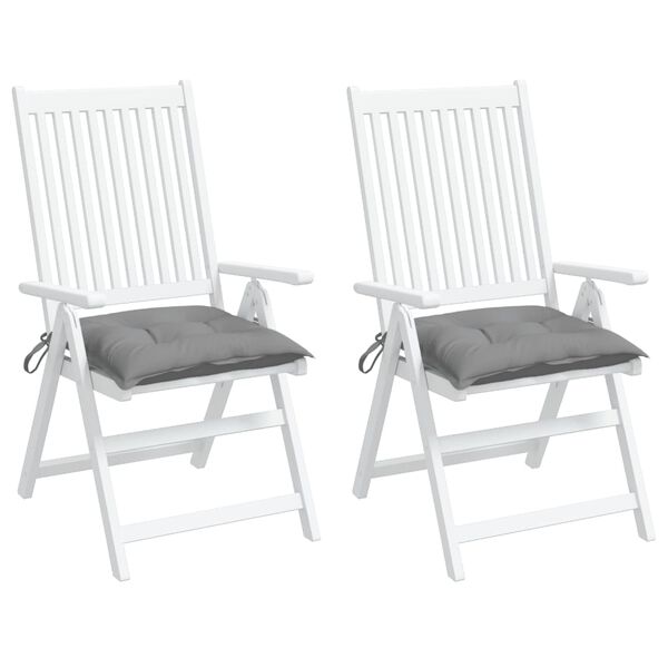 vidaXL Jastuci za stolice 2 kom sivi 40 x 40 x 7 cm od tkanine Oxford
