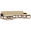 vidaXL Set vanjskih sofa 6 kom. Prirodna i bež