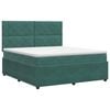 vidaXL Boxspring krevet s madracem Tamnozelena 140 x 200 cm Bar&scaron;un