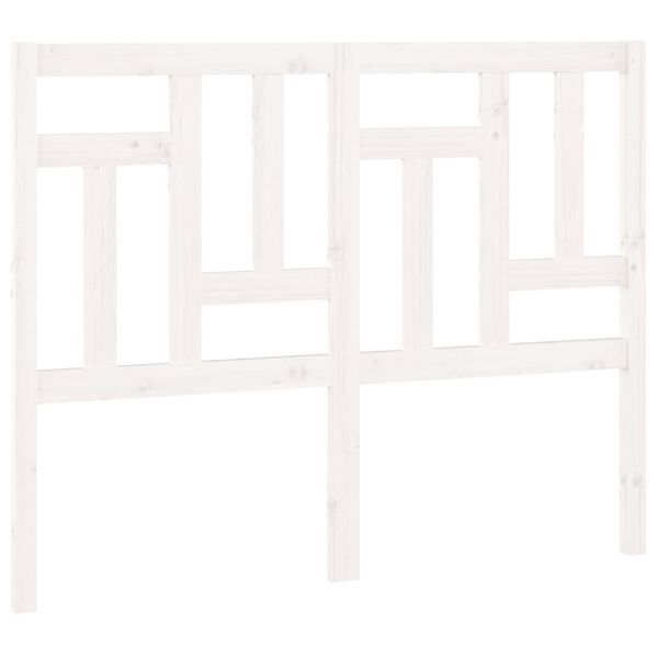 vidaXL Uzglavlje za krevet bijelo 125,5x4x100 cm od masivne borovine