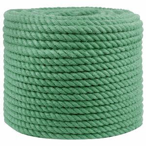 vidaXL Uže od jute 12 mm Zelena 100% Juta Tossa