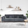 vidaXL Sofa s jastukom Tamno siva 250 x 77 x 76 cm Baršun