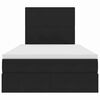 vidaXL Krevet s prostorom za pohranu s LED-om Crna 120 x 190 cm Bar&scaron;un