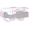 vidaXL 9-dijelni set vrtnih sofa poliratan i bagrem s jastucima sivi