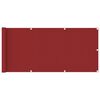 vidaXL Balkonski zastor crveni 75 x 400 cm HDPE