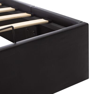 vidaXL Hidraulični okvir za krevet od umjetne kože crni 180 x 200 cm