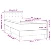 vidaXL Krevet box spring s madracem LED plavi 80 x 200 cm od tkanine
