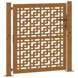 vidaXL Vrtna vrata 100x100 cm Otporna na vremenske uvjete Čelična Križni Dizajn