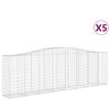 vidaXL Lučne gabionske ko&scaron;are 5 kom 400x50x120/140cm pocinčano željezo