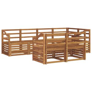 vidaXL Set vanjskih sofa 7 kom. Prirodna Poliester