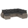vidaXL 7-dijelni set vrtnih sofa sivi od poliratana