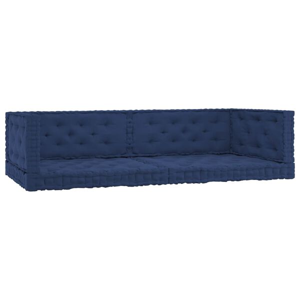 vidaXL Paletni podni jastuci 6 kom svjetlomodri pamučni