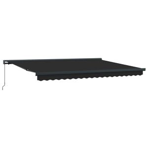 Povlačivi tende Antracit i siva 400 &times; 300 cm Platno i Aluminij