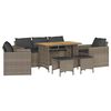 vidaXL 6-dijelni set vrtnih sofa od poliratana s jastucima sivi