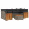 vidaXL 7-dijelni set vrtnih sofa sivi od poliratana