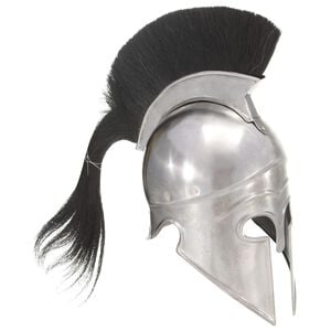 vidaXL Antikna replika grčke ratničke kacige za LARP srebrna čelična
