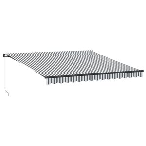 vidaXL Tenda na ručno uvlačenje antracit i bijela 400 x 350 cm