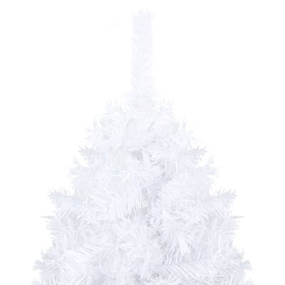 vidaXL Umjetno osvijetljeno božićno drvce i kuglice bijelo 180 cm PVC