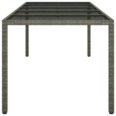 vidaXL Vrtni stol sivi 250x100x75 cm od kaljenog stakla i poliratana
