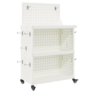 vidaXL Količar za alate Bijela 65 x 35 x 111 cm Čelična vrata