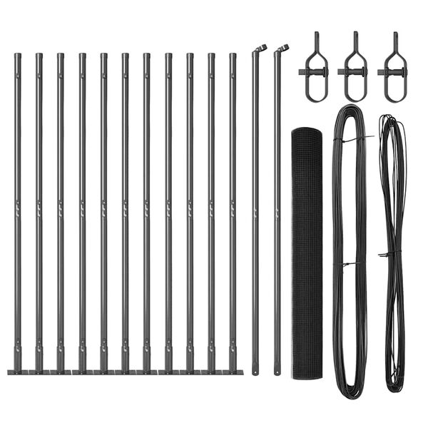 vidaXL Stup za ogradu Siva 25 x 1 m (mreža 12 x 12 mm) Čelik