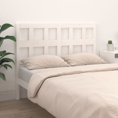 vidaXL Uzglavlje za krevet bijelo 165,5x4x100 cm od masivne borovine