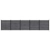 vidaXL Set ograde 5 kom. 872 x 186 cm WPC i aluminij Siva