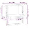 vidaXL Zidna polica s prečkom dimljena boja hrasta 30 x 25 x 30 cm