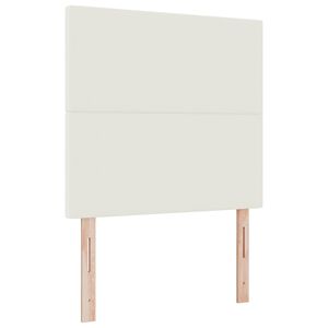 vidaXL LED glava kreveta s LED trakama Krema 80 cm Kordura tekstil