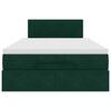 vidaXL Otomanski krevet s madracem tamnozeleni 120x200 cm baršunasti