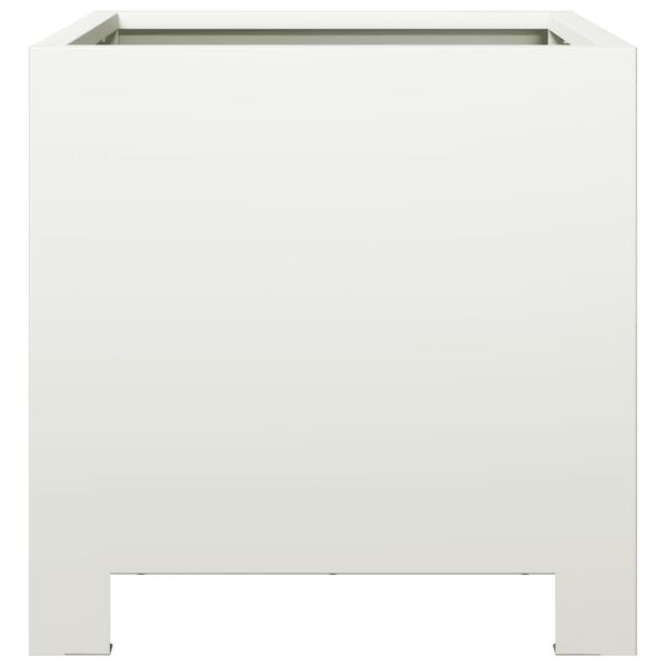 vidaXL Vrtna sadilica bijela 30x30x30 cm čelična