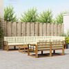 vidaXL Set vanjskih sofa s jastukom 9 pcs Prirodna i krem