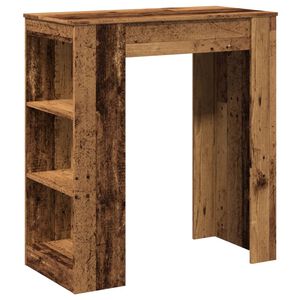 vidaXL Barski stol s držačima boja staro drvo 95x47x103,5 cm drveni
