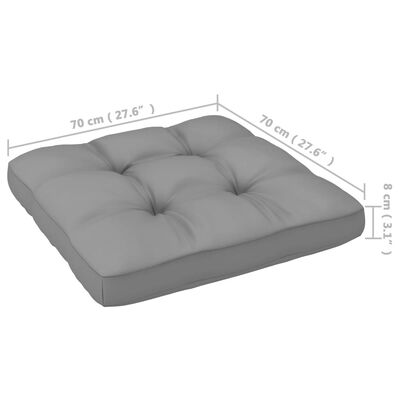 vidaXL Srednje vrtne sofe sa sivim jastucima 2 kom od masivne borovine