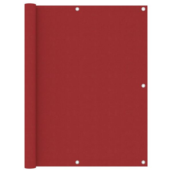 vidaXL Balkonski zastor crveni 120 x 400 cm od tkanine Oxford